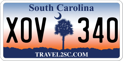 SC license plate XOV340
