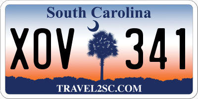 SC license plate XOV341