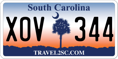 SC license plate XOV344