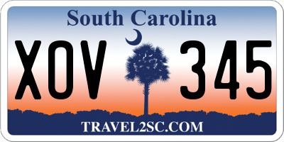 SC license plate XOV345