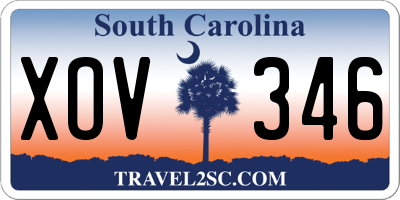 SC license plate XOV346