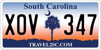 SC license plate XOV347