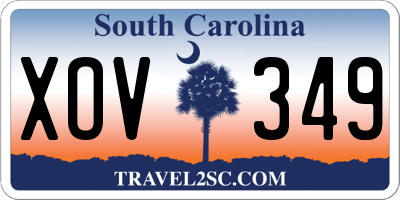 SC license plate XOV349