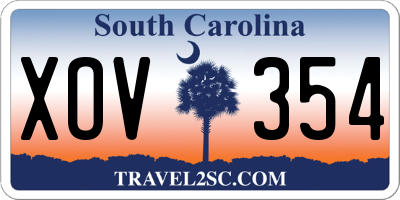 SC license plate XOV354