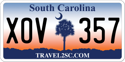 SC license plate XOV357
