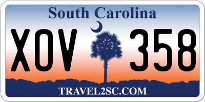 SC license plate XOV358
