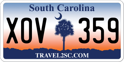 SC license plate XOV359