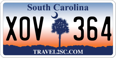 SC license plate XOV364