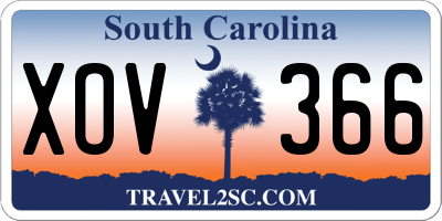 SC license plate XOV366