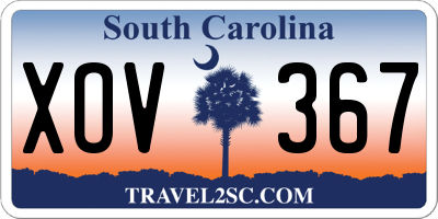 SC license plate XOV367