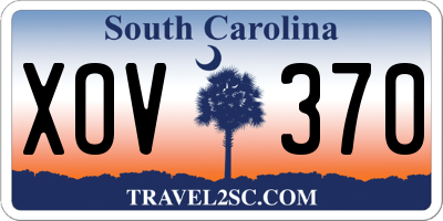 SC license plate XOV370