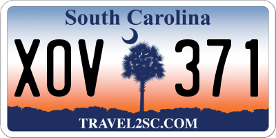 SC license plate XOV371