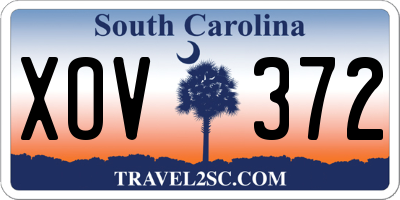 SC license plate XOV372