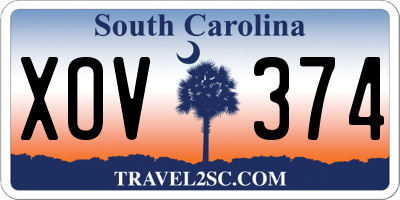 SC license plate XOV374