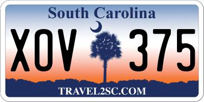 SC license plate XOV375