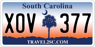 SC license plate XOV377
