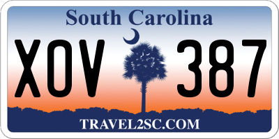 SC license plate XOV387