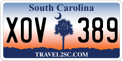 SC license plate XOV389