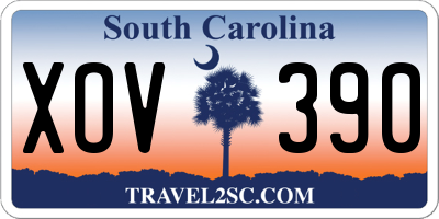 SC license plate XOV390