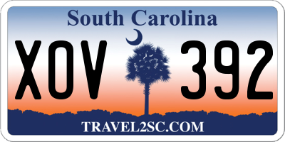 SC license plate XOV392