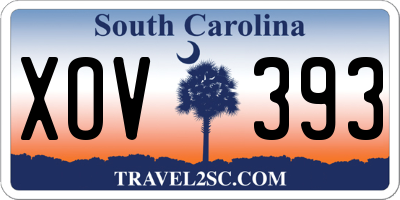 SC license plate XOV393