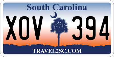 SC license plate XOV394