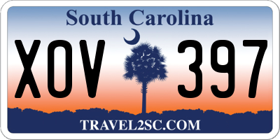 SC license plate XOV397