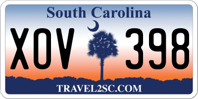 SC license plate XOV398
