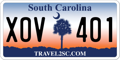 SC license plate XOV401
