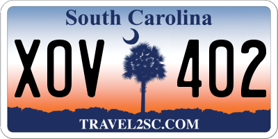 SC license plate XOV402