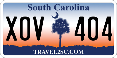 SC license plate XOV404