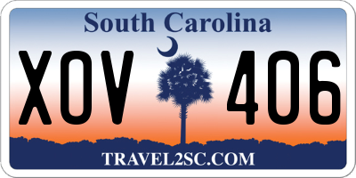 SC license plate XOV406