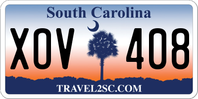 SC license plate XOV408