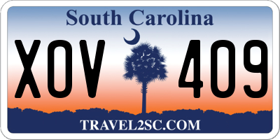 SC license plate XOV409