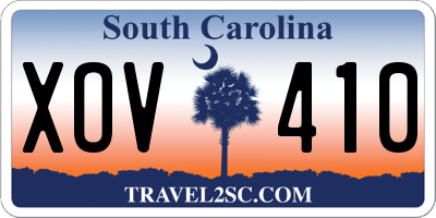SC license plate XOV410