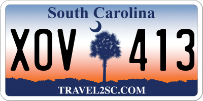 SC license plate XOV413