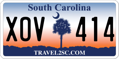 SC license plate XOV414