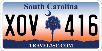SC license plate XOV416