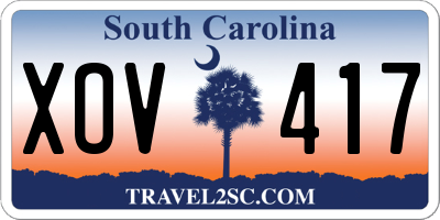 SC license plate XOV417