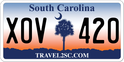 SC license plate XOV420