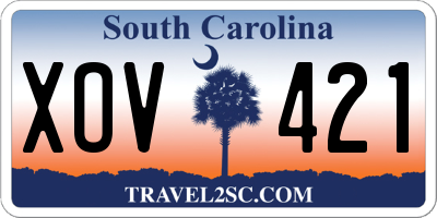 SC license plate XOV421