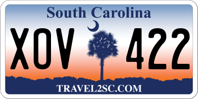 SC license plate XOV422