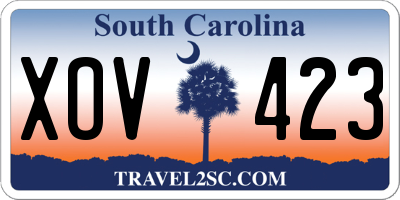 SC license plate XOV423
