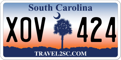 SC license plate XOV424