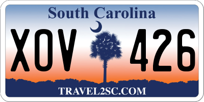SC license plate XOV426
