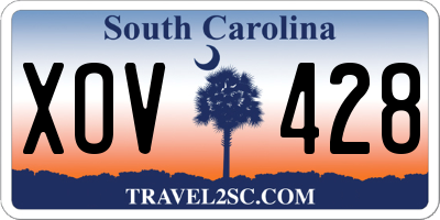 SC license plate XOV428