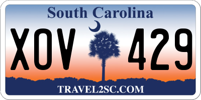 SC license plate XOV429