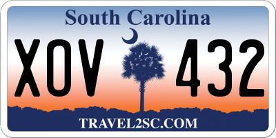 SC license plate XOV432