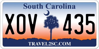 SC license plate XOV435