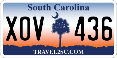 SC license plate XOV436